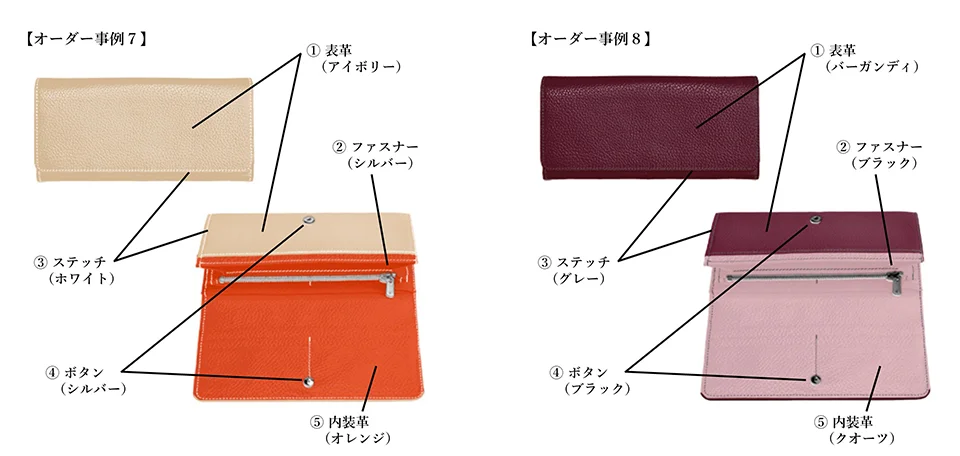 長財布のオーダー事例