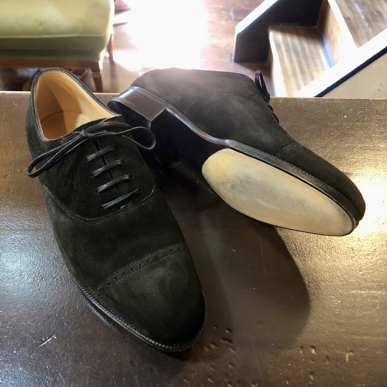 修理事例】JOHN LOBB（ジョンロブ）紳士靴 ハーフラバーソール補強｜靴とバッグの本格メンテナンスならスピカ